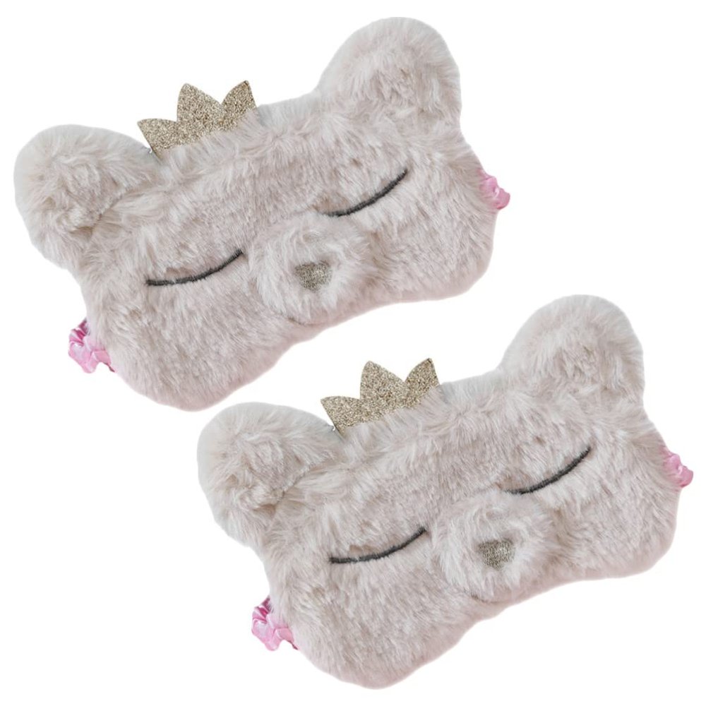 2pcs Plush Eye Mask for Sleeping Cute Lightweight Blindfolds for Boys and Girls Adults for Travel Nap and Deep Sleep Soft and Design