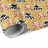 InterestPrint Custom Graduation Gift Wrapping Paper with Photo Personalized Class of 2024 Golden Glitter Wrapping Paper Roll 58x23 for Mom Dad Grandma Grandpa Graduation 5 Roll view 3
