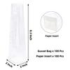 Yotelab Flat Bottom Cellophane Bags, 2x2x8.3 Inches Gusseted Cellophane Bags With Paper Insert,100 Pieces view 2