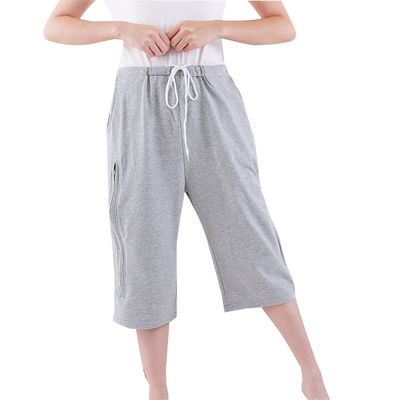 Incontinence Care Trousers Ostomy Drainage Bag Care Clothes Comfortable Fabric Suitable for Incontinent People (Color : Gray, Size : Large)