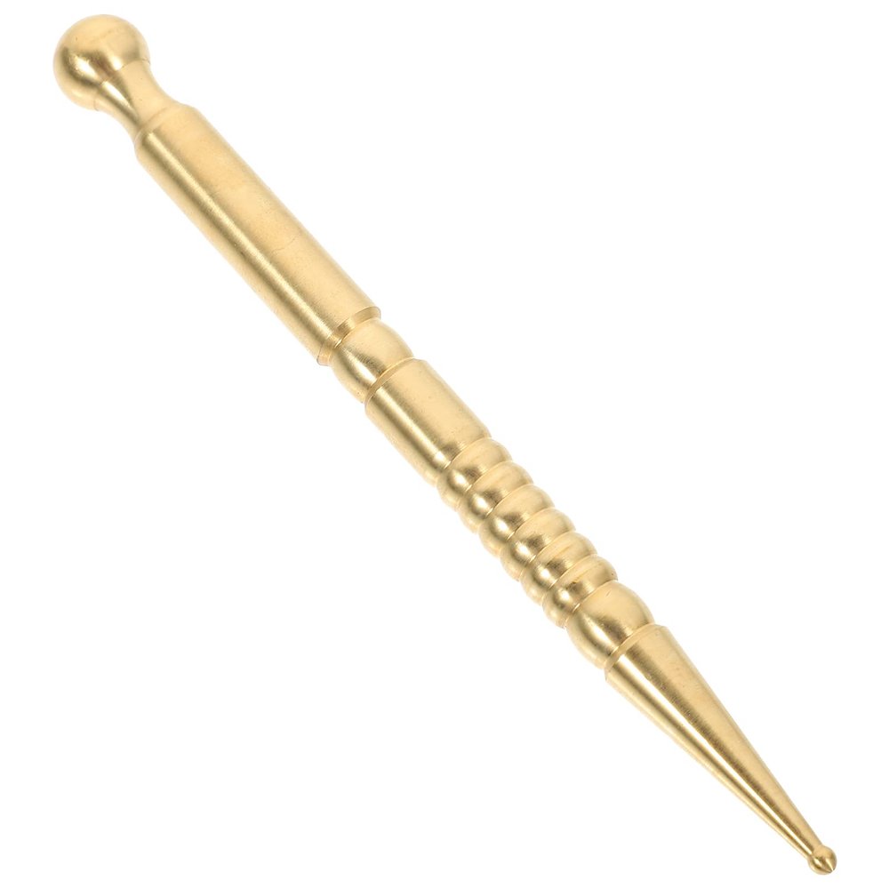 Healeved Brass Acupoint Tool for Trigger Point Massage Acupressure Pen for Muscle Relief and Improved Circulation Portable Massage Hand Tool Acupressure Stick