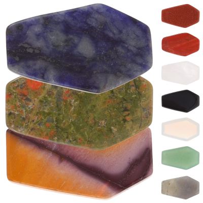 10pcs Crystal Stone Coffin DIY Stone Decor Natural Stone Crafts Natural Crystal Stone Crafts Colorful Stones Stone Ornaments Home Table Decoration Yoga Natural Crystal Stone