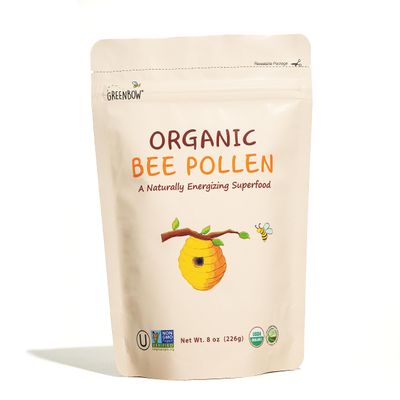 Greenbow Organic Bee Pollen - 100% USDA Certified Organic, Non-GMO, Halal, Kosher Certified, Pure & Natural Bee Pollen - Superfood Packed with Proteins, Vitamins & Minerals - Gluten Free - 8oz