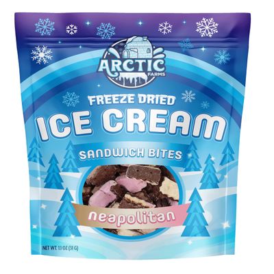 Arctic Farms Freeze Dried Ice Cream Sandwich Bites - Does Not Melt (Neapolitan) (1.1oz)