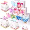 Ctosree 24 Pcs Butterfly Party Favor Boxes Floral Candy Treat Bags Pink Girl Butterfly Gift Paper Box Purple Blue Decor for Princess Birthday Party Baby Shower Supplies view 1