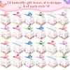 Ctosree 24 Pcs Butterfly Party Favor Boxes Floral Candy Treat Bags Pink Girl Butterfly Gift Paper Box Purple Blue Decor for Princess Birthday Party Baby Shower Supplies view 3