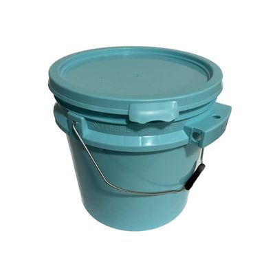 3.5 Gallon ISMART Bucket Patented Side Holder Food Safe Heavy Duty Material Aqua Blue with lid