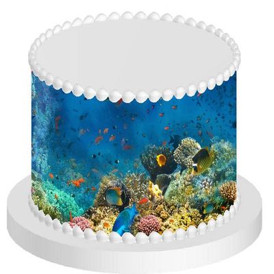 Under The Sea Edible Tall Cake Decoration Wrap