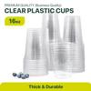 L2K [50 Pack] 16 oz Clear Coffee Cups, Clear Plastic Cup, Disposable Cups, Iced Coffee Cup (50 Cups) view 2