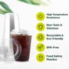 L2K [50 Pack] 16 oz Clear Coffee Cups, Clear Plastic Cup, Disposable Cups, Iced Coffee Cup (50 Cups) view 3