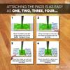 18" MWipes Semi-Disposable Microfiber Mop Pads - Compatible with Swiffer Sweeper - Replacement Flat Mop Heads Compatible with Any Flat Mop System, 25 Pack view 4
