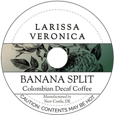 Banana Split Colombian Decaf Coffee (Single Serve K-Cup Pods) (Gourmet, Naturally Flavored, Whole Coffee Beans) (12 pods, ZIN: 571276) - 2 Pack
