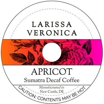 Apricot Sumatra Decaf Coffee (Single Serve K-Cup Pods) (Gourmet, Naturally Flavored, Whole Coffee Beans) (12 pods, ZIN: 571198)