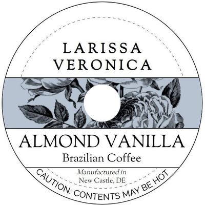 Almond Vanilla Brazilian Coffee (Single Serve K-Cup Pods) (Gourmet, Naturally Flavored, Whole Coffee Beans) (12 pods, ZIN: 571106)