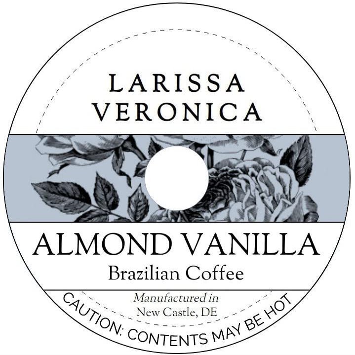 Almond Vanilla Brazilian Coffee (Single Serve K-Cup Pods) (Gourmet, Naturally Flavored, Whole Coffee Beans) (12 pods, ZIN: 571106)