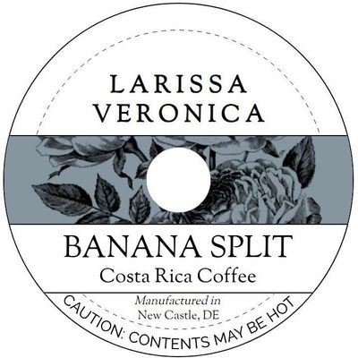 Banana Split Costa Rica Coffee (Single Serve K-Cup Pods) (Gourmet, Naturally Flavored, Whole Coffee Beans) (12 pods, ZIN: 571279) - 2 Pack