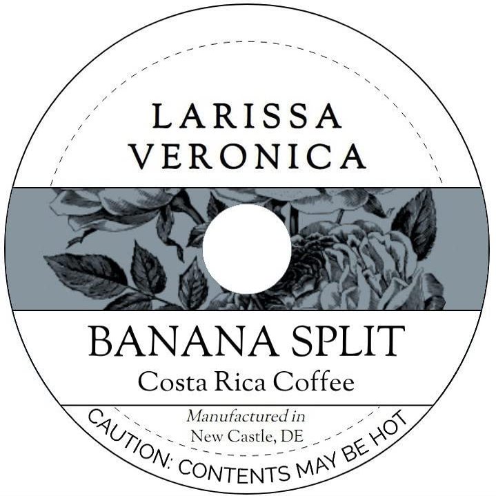 Banana Split Costa Rica Coffee (Single Serve K-Cup Pods) (Gourmet, Naturally Flavored, Whole Coffee Beans) (12 pods, ZIN: 571279) - 2 Pack