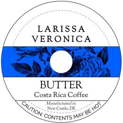 Butter Costa Rica Coffee (Single Serve K-Cup Pods) (Gourmet, Naturally Flavored, Whole Coffee Beans) (12 pods, ZIN: 571583) - 2 Pack