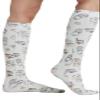 Cherokee Knee High Compression Socks 8-15 mmHg, Lightweight Printed Support Stockings, 1 Pair- COMFORTSUPPORT, Plus, Llama Take A Selfie view 4