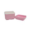 AmeriCan Goods Denture Bath Case Cup Box Holder with Basket, Storage Container Care for Dentures, Clear Braces, Night Guard & Retainers,Traveling (Pink) view 2