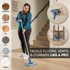 10" Mucho Microfiber Mop System - Mops for Floor Cleaning - Hardwood Floor Mop for Tile, Laminate, Wood, Vinyl Floors | Washable Pads | Dry & Wet Mopping - Microfiber Wholesale view 2