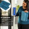 10" Mucho Microfiber Mop System - Mops for Floor Cleaning - Hardwood Floor Mop for Tile, Laminate, Wood, Vinyl Floors | Washable Pads | Dry & Wet Mopping - Microfiber Wholesale view 4
