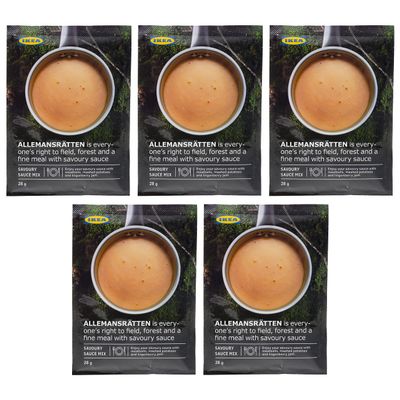 Ikea ALLEMANSRATTEN Cream Sauce Mix Packets for Meatballs 28g - Set of 5