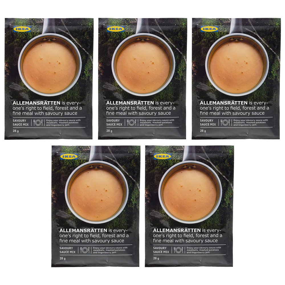 Ikea ALLEMANSRATTEN Cream Sauce Mix Packets for Meatballs 28g - Set of 5