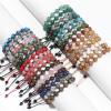 Adjustable Bracelet 8MM Stone Beads Bracelets for Women Men Braided Rope Real Natural Agates Quartzs Stone Yoga Woven Jewelry view 2