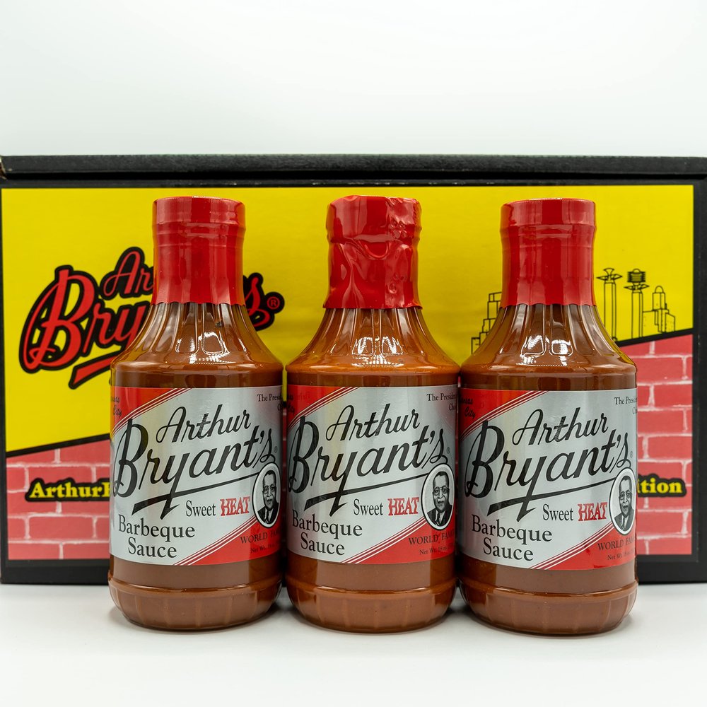 Arthur Bryants BBQ Sauce (Sweet Heat)  BBQ Sauce Natural Spicy Flavor  Zesty & Hot Barbecue Flavor  Best BBQ Sauce for BBQ Lovers (18 Oz, Pack of 3)