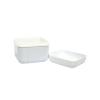 AmeriCan Goods Denture Bath Case Cup Box Holder with Basket, Storage Container Care for Dentures, Clear Braces, Night Guard & Retainers,Traveling (White) view 3