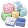 AmeriCan Goods Denture Bath Case Cup Box Holder with Basket, Storage Container Care for Dentures, Clear Braces, Night Guard & Retainers,Traveling (White) view 4