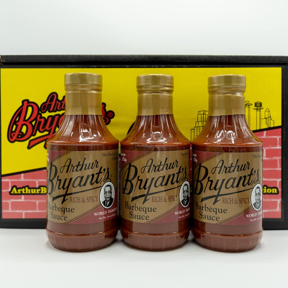 Arthur Bryants BBQ Sauce (Rich & Spicy) BBQ Sauce Natural Spicy Flavor Zesty & Bold Barbecue Flavor Best BBQ Sauce for BBQ Lovers (18 Oz, Pack of 3)