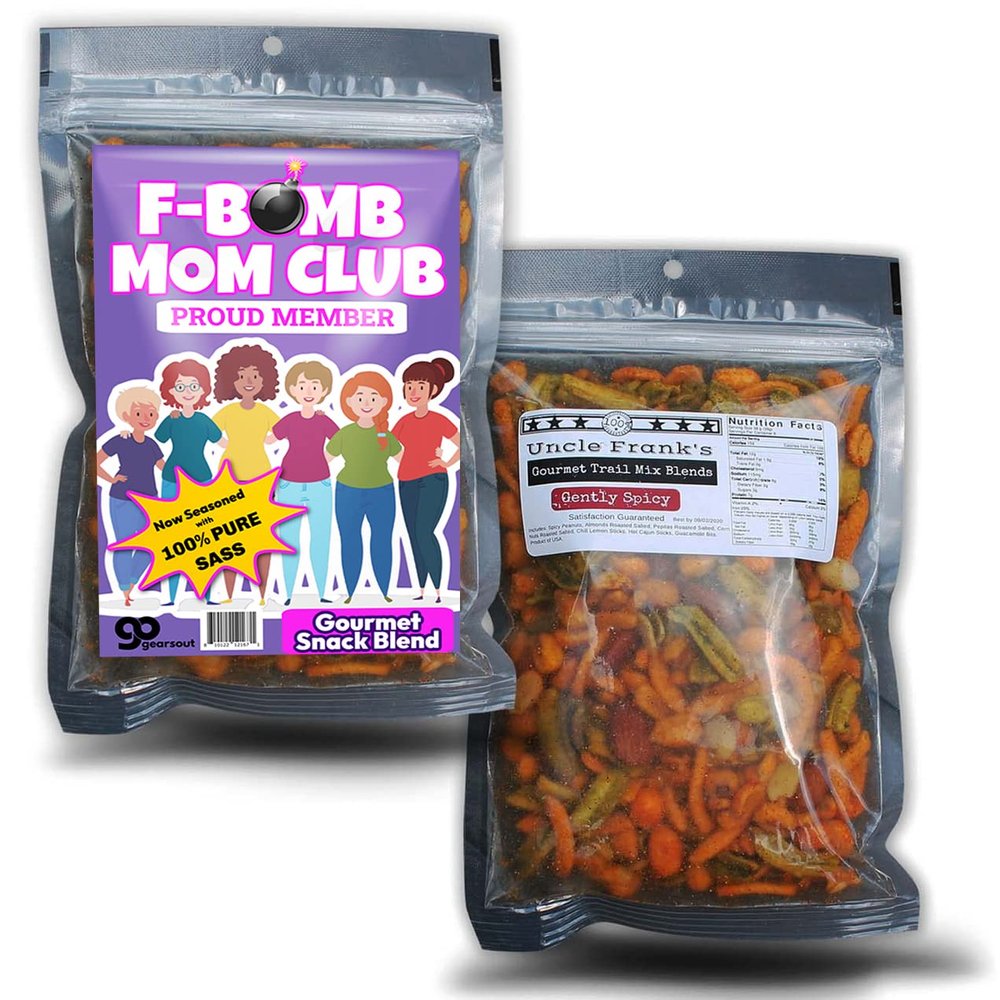 F Bomb Mom Trail Mix - Funny Mother's Day Stocking Stuffers for Women - Hilarious Gifts for Mom - Unique White Elephant - Women's Gag Gifts