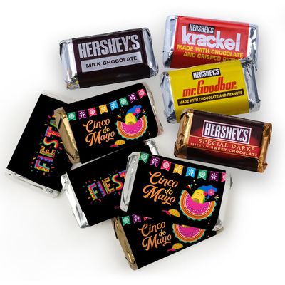 75ct Cinco De Mayo Candy Party Favors Custom Miniatures Chocolate (75 Pack) - Candy Included