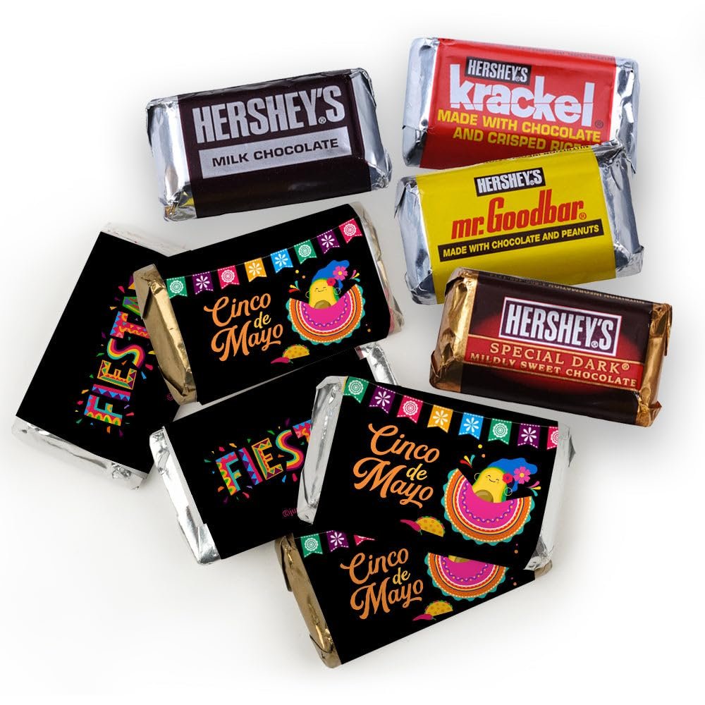 75ct Cinco De Mayo Candy Party Favors Custom Miniatures Chocolate (75 Pack) - Candy Included