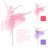 10 PCS Ballerina Girls Cupcake Topper, Ballet Dancer Cake Topper, Pink Purple Tutu Girl Cake Dessert Muffin Decoration for Birthday Wedding Baby Shower Party view 2