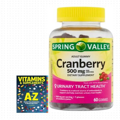 Adventure Home Spring Valley Adult Gummy Cranberry Dietary Supplement, 500 mg, 60 Count+Better Guide Vitamins Supplements