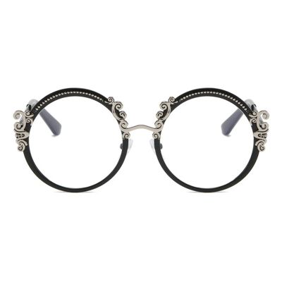 willochra Blue Light Glasses for Women, Blue Light Blocking Eyeglasses for Women Round Computer Anti Eye Strain Glasses (gold, 2.5, multiplier_x)