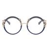 willochra Blue Light Glasses for Women, Blue Light Blocking Eyeglasses for Women Round Computer Anti Eye Strain Glasses (blue, 1.5, multiplier_x) view 1
