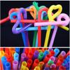 100PCS Flexible Plastic Straws, Colorful Drinking Disposable Straws, Bendable Drinking Bendable Straws - 0.23'' diameter and 10.2" long (100PC) view 2