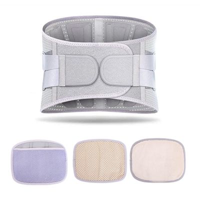 ZFF Self-Heating Back Brace for Lower Back Pain Relief Breathable Lumbar Support Belt with Lumbar Pads Adjustable Double Banded Strong Compression Pull Straps for Men Women (Size : L/Large)