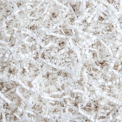 Uptotop 1/2 LB Crinkle Cut Paper Shred Filler for Gift Wrapping Basket Filling, Birthday, Christmas, Thanksgiving, Wedding, Mother's Day, White