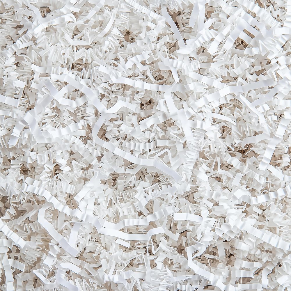 Uptotop 1/2 LB Crinkle Cut Paper Shred Filler for Gift Wrapping Basket Filling, Birthday, Christmas, Thanksgiving, Wedding, Mother's Day, White