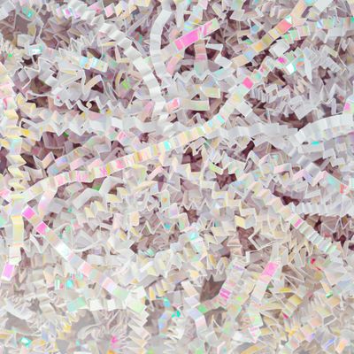 Uptotop 1/2 LB Supply Crinkle Cut Paper Shred Filler for Gift Wrapping Basket Filling, Birthday, Christmas, Thanksgiving, Wedding, Mother's Day, Diamond White