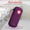 MEDMAX Epipen Medical Carrying Case, Hard Shell EVA Shock Absorption Travel Medication Organizer Bag Emergency Medical Pouch Holds 2 EpiPens, Asthma Inhaler, Auvi-Q, Allergy Supplies (Purple) view 3