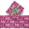 Custom Senior 2024 Congratulations Class of 2024 Pink Graduation Wrapping Paper Personalized Name Congratulate Your Grad with Fun and Vibrant Graduation Wrapping Paper for Best Sister Daughter Son view 2