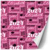 Custom Senior 2024 Congratulations Class of 2024 Pink Graduation Wrapping Paper Personalized Name Congratulate Your Grad with Fun and Vibrant Graduation Wrapping Paper for Best Sister Daughter Son view 3