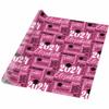 Custom Senior 2024 Congratulations Class of 2024 Pink Graduation Wrapping Paper Personalized Name Congratulate Your Grad with Fun and Vibrant Graduation Wrapping Paper for Best Sister Daughter Son view 4