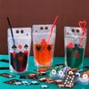 24 Set Casino Party Plastic Drink Pouch Cups with Straws, Poker Tumbler Clear Zipper Bags - Reusable Casino Poker Cups for Birthday Party Decorations & Supplies view 3